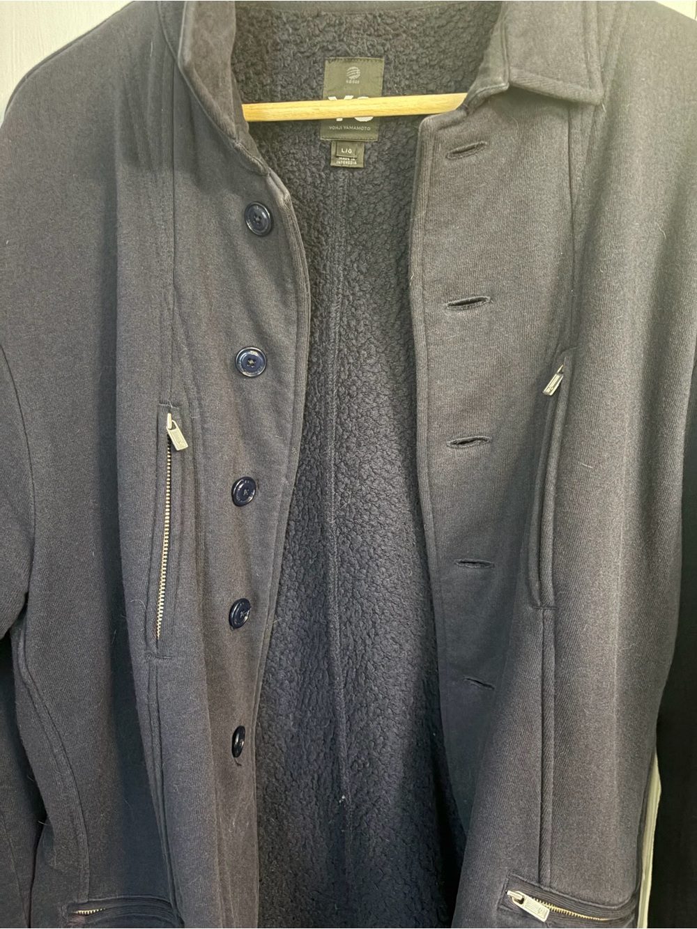 Y-3 Men's Navy Button-Front Jacket - Picture 9 of 14